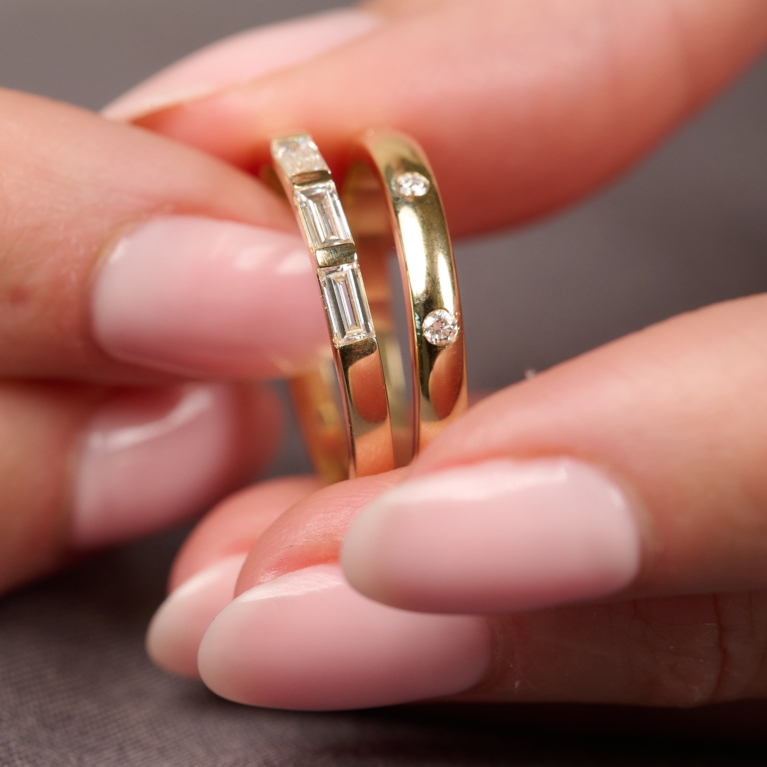 Baguette diamond band