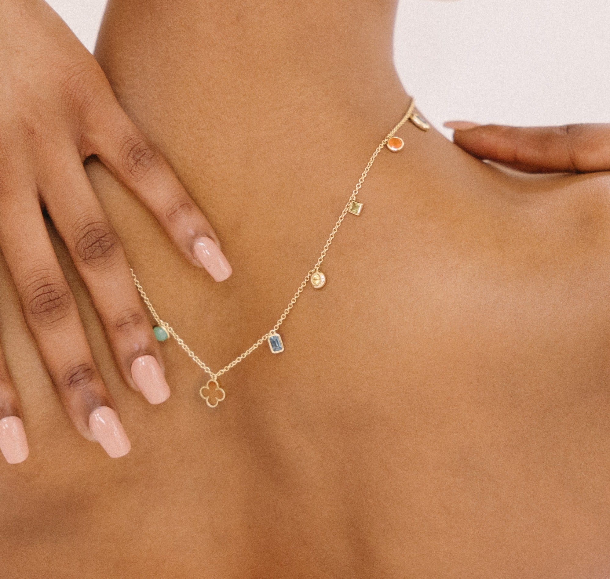 Scattered Gem Necklace